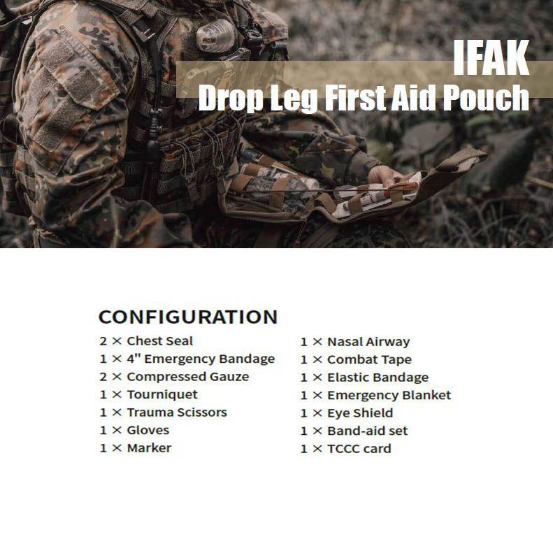 Drop Leg First Aid Pouch (IFAK) in Coyote