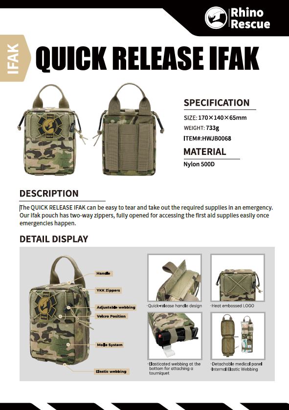 Quick Release IFAK MTP/Multicam Pouch