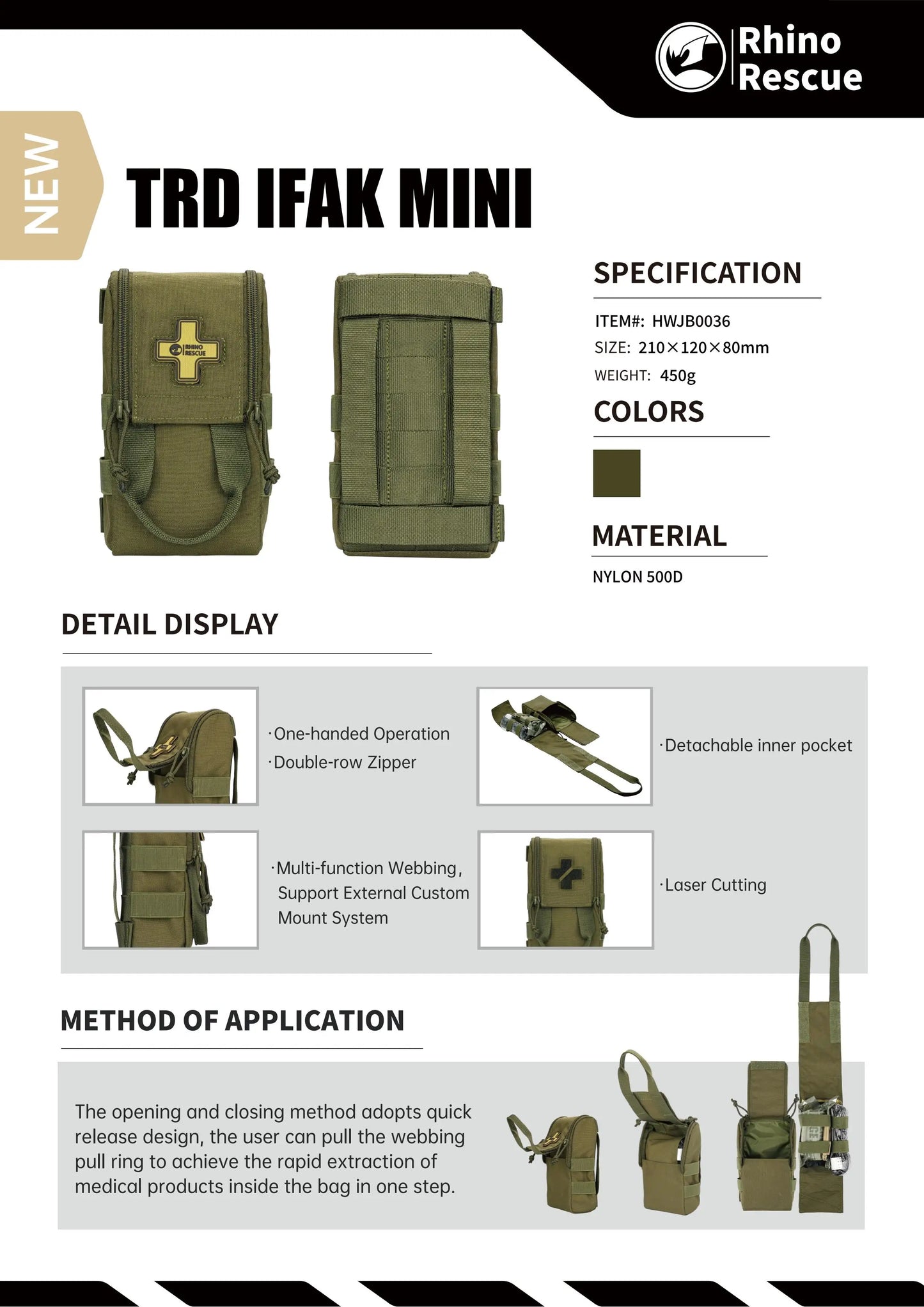 TRD (Tactical Rapid Deploy) IFAK Mini - Olive